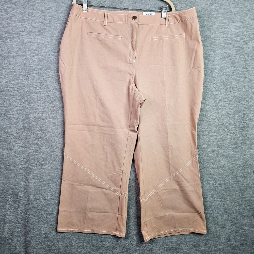 Alfani Pants Women Plus Size 18W Naked Clay Straight Ankle NWT Career